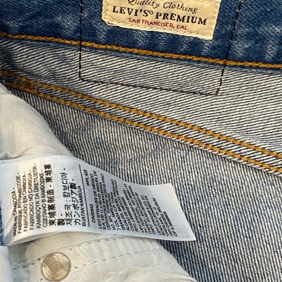 Levis Premium Wedgie 31 Straight Jeans Women's Big E denim Button Fly - Picture 3 of 9